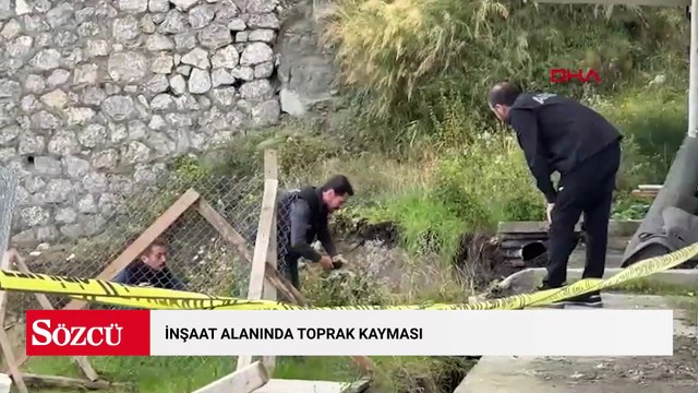 İnşaat alanında toprak kayması