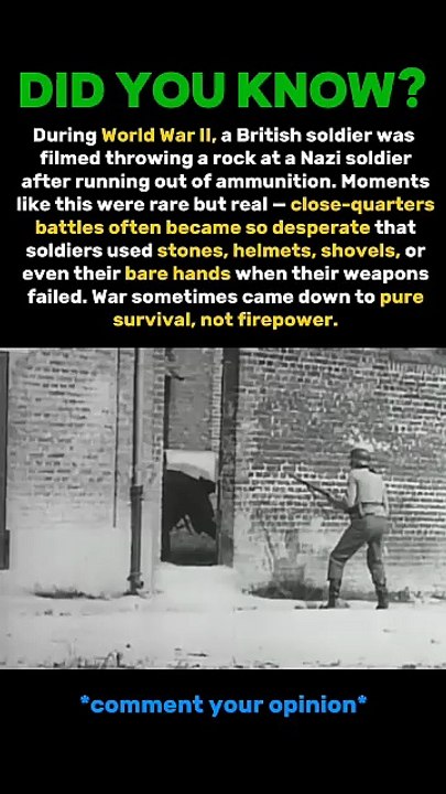 WW2 Soldier Threw a Rock After Running Out of Ammo #history #war #ww2 #shorts