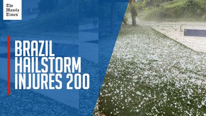 Hailstones white-out southern Brazil, leaving over 200 injured