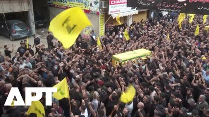 Thousands Attend Funeral After Israeli Strike Kills Hezbollah Commander in Lebanon | APT
