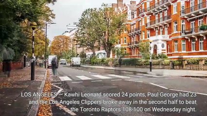 Clippers pull away in second half to beat Raptors 108-100