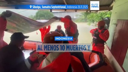 Al menos 10 muertos y 6 desaparecidos por inundaciones repentinas y corrimientos de tierra en la isla indonesia de Sumatra