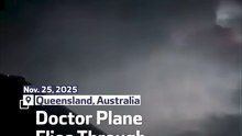 Doctor Plane Flies Through Storm In Queensland