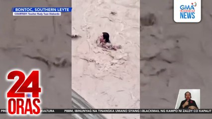 Ilang guro, nilangoy ang rumaragasang ilog para makauwi; walang tulay dahil nasira ng bagyo | 24 Oras