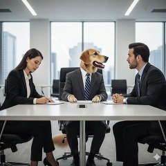 This Dog Just Got Hired 😂💼 #DogJobInterview #FunnyUSA #WorkHumor #ComedyReels #viralpets