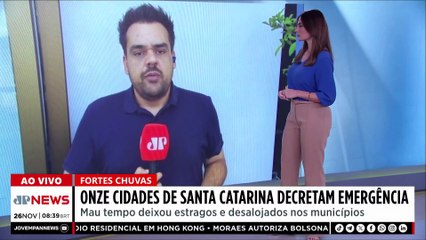 Chuvas em Santa Catarina: 11 cidades decretam estado de emergência