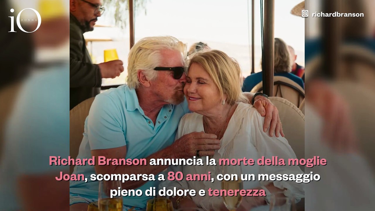 Richard Branson dedica l'ultima lettera d'amore alla moglie Joan, morta a 80 anni: «La mia luce guida»