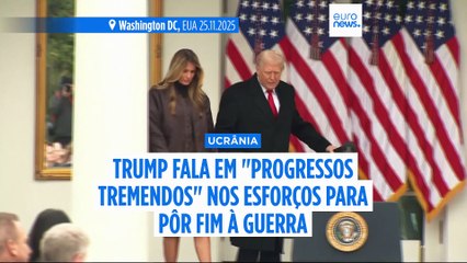 Trump diz que houve "progressos tremendos" nos esforços dos EUA para pôr fim à guerra entre a Rússia e a Ucrânia