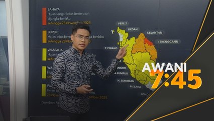 Amaran hujan berterusan tahap buruk
