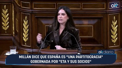Millán dice que España es "una partitocracia" gobernada por "ETA y sus socios"