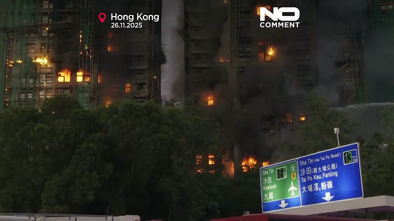 En images : violent incendie à Hong Kong : 36 morts et 279 disparus