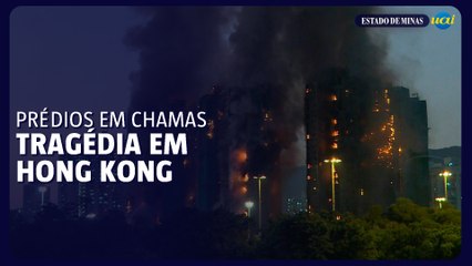 Incêndio atinge conjunto residencial em Hong Kong