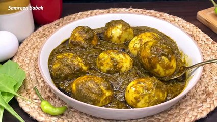 Healthy Anda Palak Gravy Recipe｜Spinach Egg Curry｜Quick And Healthu Dinner｜Anda Palak Recipe