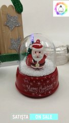 Işıklı Sevimli Noel Baba Kar Küresi