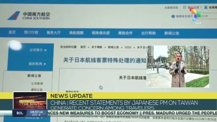 China, recent statements by Japanese PM on Taiwan generate concern among travelers