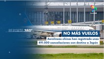 Aerolíneas chinas cancelan viajes a Japón debido a tensiones