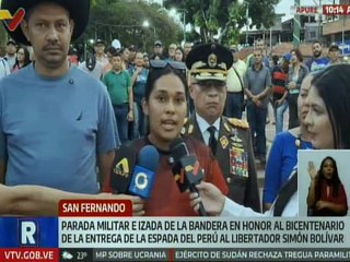 Apureños marcharon para honrar los 200 años del otorgamiento de la Espada del Perú a Simón Bolívar