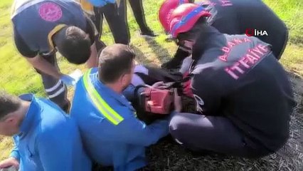 Genç adamın ayağı motorlu testere biçti: o anlar saniye saniye kaydedildi