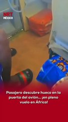 😱 Un pasajero en un vuelo en África grabó un hueco visible en la puerta del avión mientras estaba en el aire. Los viajeros entraron en pánico al darse cuenta del riesgo.