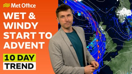 10 Day Trend 26/11/2025 – Unsettled with fluctuating temps