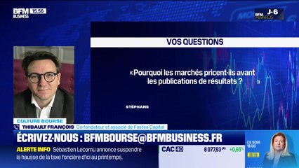 Culture Bourse : « Pourquoi les marchés pricent-ils avant les publications de résultats ? On vous entend souvent dire que le marché a déjà réajusté les prix à la baisse… » , par Julie Cohen-Heurton - 26/11