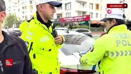 Diyarbakır’da ‘Kırmızı ışık’ ihlali dron denetimine takıldı