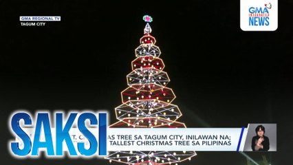 231-ft. Christmas tree sa Tagum City, inilawan na | Itinuturing na tallest christmas Tree sa Pilipinas | Saksi