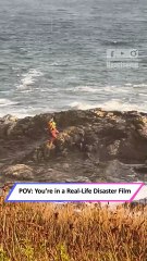 Helicopter Sea Rescue Caught on Camera During Massive Waves 🌊🚁|| Heartsome 💖