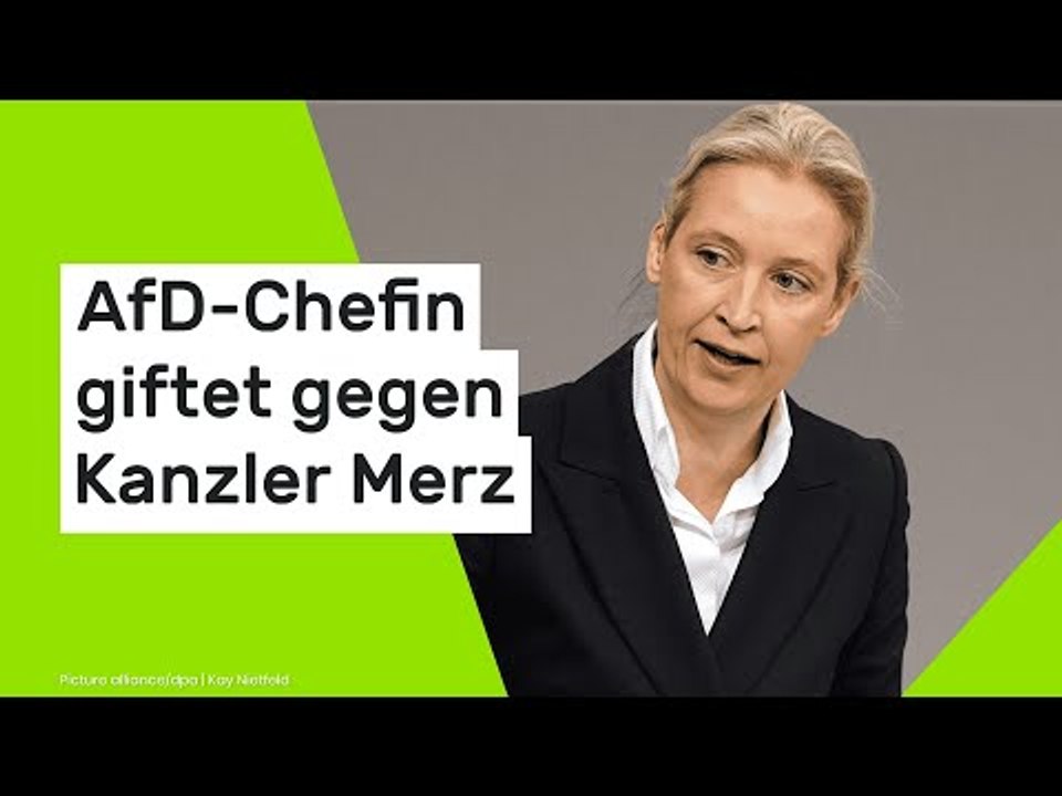 Alice Weidel: 'Ihr Feixen wird sich der Wähler merken' - AfD-Chefin giftet gegen Kanzler Merz