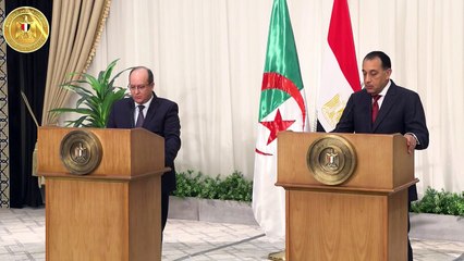 كلمة الوزير الأول في المؤتمر الصحفي المشترك عقب أعمال الجنة العليا المصرية الجزائرية