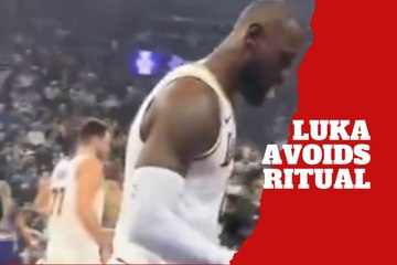 Luka Doncic boldly avoids LeBron James’ ritual to keep his look intact during Lakers pre-game