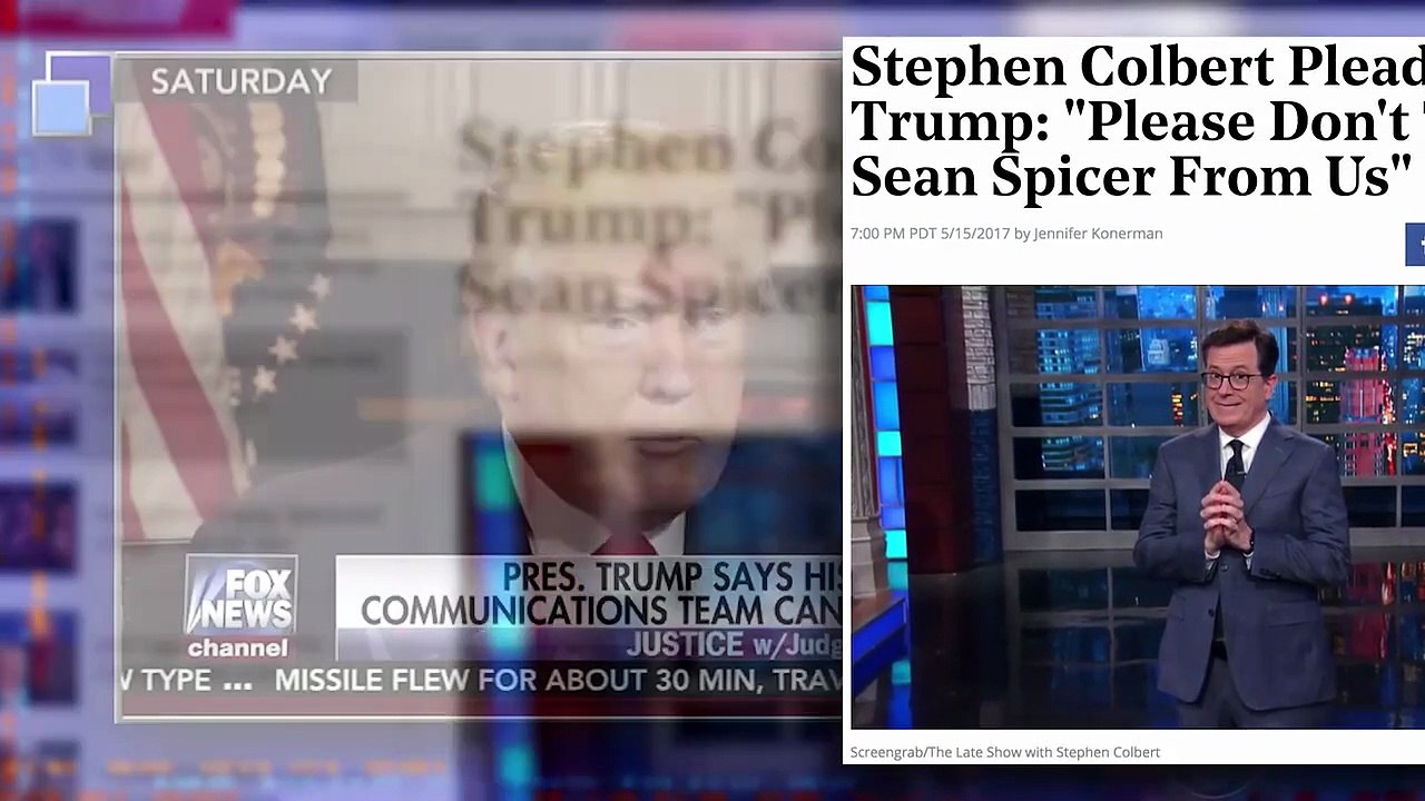 Stephen Colbert Begs Trump Not to Fire Sean Spicer | THR News