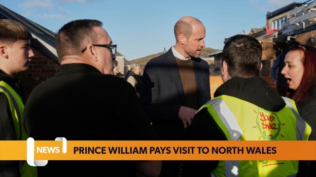 Prince William visits Colwyn Bay youths