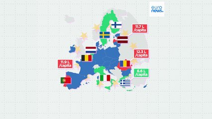 Quem são os maiores consumidores de álcool na UE?