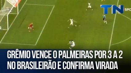 Grêmio vence o Palmeiras por 3 a 2 no Brasileirão e confirma virada