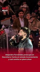 🎤 Momentos de incomodidad se vivieron en el show de Alejandro Fernández: titubeos, malestar y un gesto que casi termina en vómito encendieron las redes.