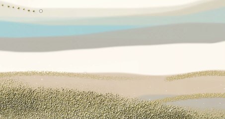 Abstract digital painting featuring organic patterns and textures in calming earth tones, creating a tranquil decorative art piece