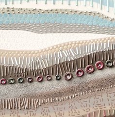 Abstract digital painting featuring organic patterns and textures in calming earth tones, creating a tranquil decorative art piece