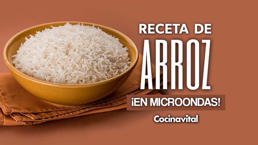 Receta de arroz blanco en microondas ¡En 6 minutos!