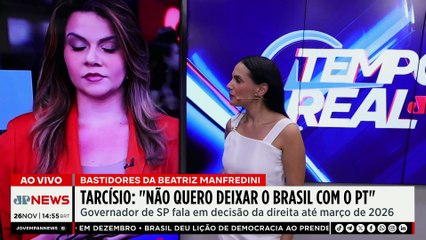 Candidato à Presidência? Tarcísio afirma que não quer ‘deixar o Brasil com PT’ | TEMPO REAL