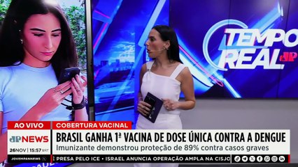Brasil ganha primeira vacina de dose única contra a dengue | TEMPO REAL