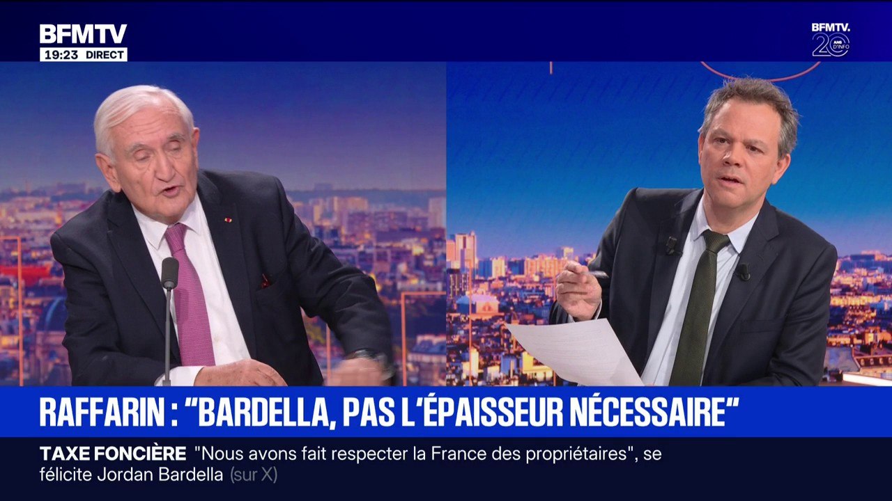 Sondages sur Jordan Bardella: "Je ne suis pas sûr qu'il ait l'épaisseur pour résister à un an d'exposition politique", estime Jean-Pierre Raffarin, ancien Premier ministre