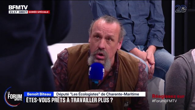 FORUM BFM - Travailler 12h de plus par an: C'est n'importe quoi (...) c'est une mesurette , estime Benoît Biteau, député Écologiste de Charente-Maritime
