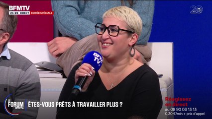 FORUM BFM - Travailler 12h de plus par an: "Il faut déjà rémunérer le travail à sa juste valeur avant d'aller rajouter des horaires", déclare Aurélie, agent immobilier