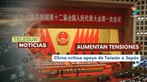 Beijing critica gestos de apoyo de Taiwán hacia Japón