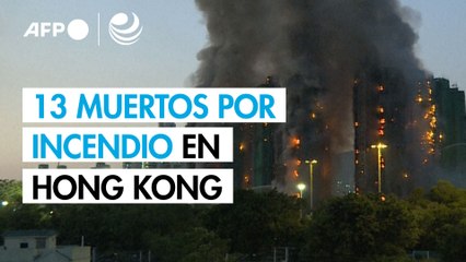 Al menos 13 muertos en incendio en complejo residencial de Hong Kong
