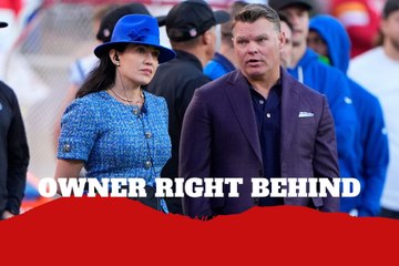 Carlie Irsay-Gordon stands inches behind Colts coach on the sideline and steals the spotlight