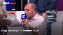 FORUM BFM - Indemnité des élus: "On mélange les élus qui travaillent, des élus dont c'est le métier d'être élu", explique Yann, chargé de projet dans une multinationale aéroportuaire