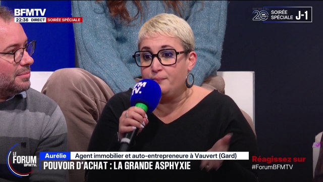 FORUM BFM - Pouvoir d'achat: On prend de moins bonnes marques et on mange moins de steak , ironise Aurélie, agent immobilier