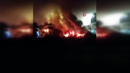 Bursa\'da korkutan  fabrika yangını!